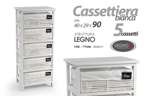 Cassettiera legno cassetti - cassettiera,