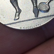 MEDAGLIA SPORT SPORTIVA TENNIS SACCHETTI GORI & ZUCCHI