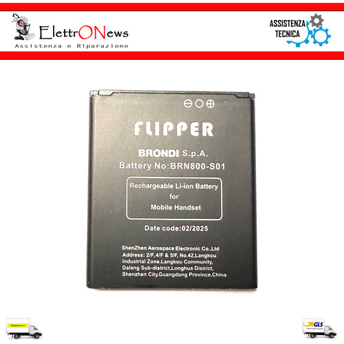 Batteria per brondi flipper - batteria,