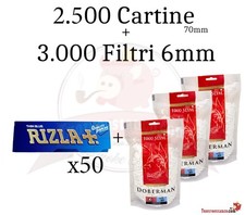 2.500 Cartine Rizla Blu 70 mm