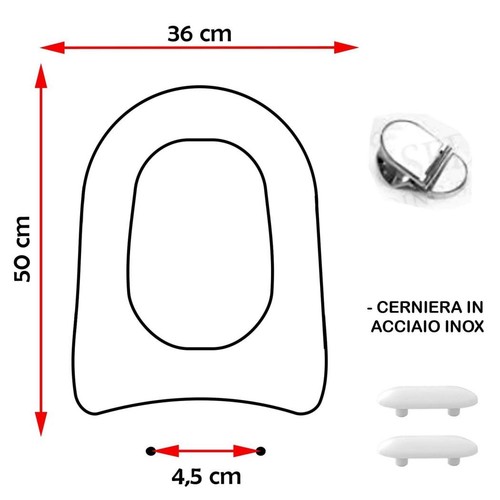 Sedile copriwater compatibile - sedile,