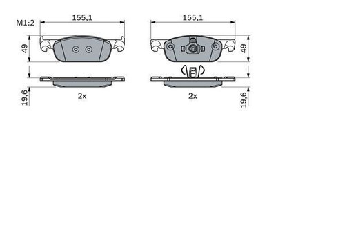 Bosch 0986424021 kit - bosch, pastiglie