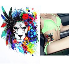 Tatuaggio temporaneo leone con