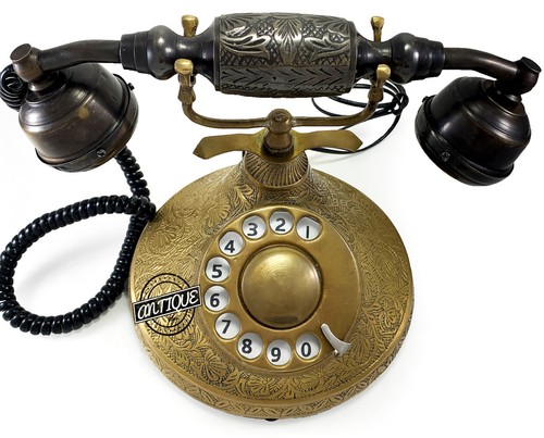 Antico telefono ottone - antico,