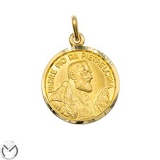 Pendaglio oro giallo Padre Pio