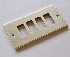 BTICINO MAGIC PLACCA OXIDAL ALLUMINIO 4 posti-fori ORIGINALE