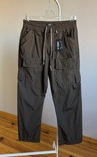 Pantaloni nuovi Jaded London Cargo marroni con zip stile Rick Owen’s