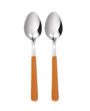 Excelsa, set 2 cucchiaini da caffè arancio, in acciaio inox nickel free