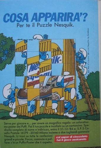 Topolino 1479 con puzzle puffi - 1479,