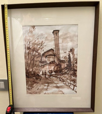 QUADRO Pasetto - Chiesa di San Cassiano Varese - acquerello