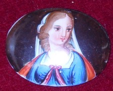 800'-RITRATTO-OLIO SU PORCELLANA-MINIATURA-ORIGINALE-RARA