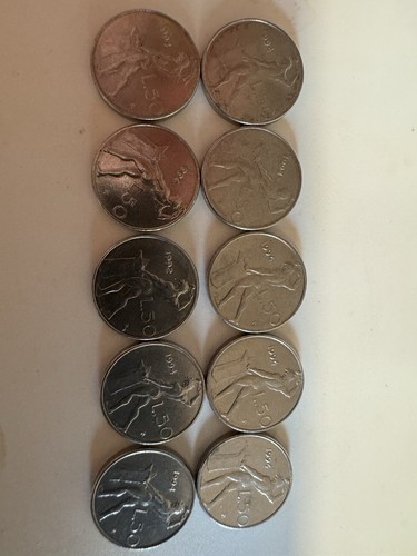 10pezzi lire vulcano - 10pezzi, 50