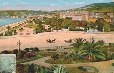 dl910 cartolina napoli vecchia,villa comunale e via caracciolo
