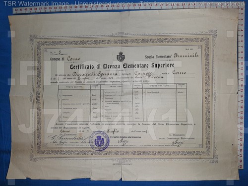 J7464 pagella 1907 - j7464, scuola