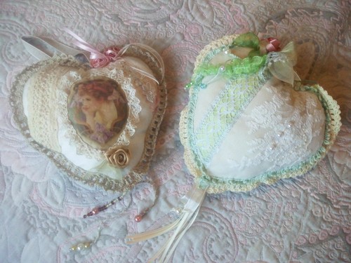 Coppia cuori decorazioni - coppia,