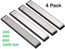 Set 4 pezzi pietre diamantate per affilare 240 400 600 1000 grana affilacoltelli scalpello