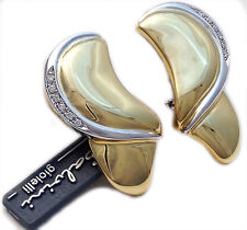 SALVINI GIOIELLI ORECCHINI ORO GIALLO BIANCO DIAMANTI EARINGS GOLD DIAMONDS NEW