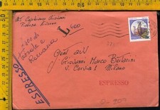 Repubblica francobollo castelli isolato  O 207 espresso tassato alla romana