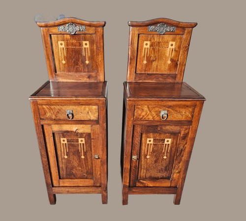 Coppia comodini noce con - noce,