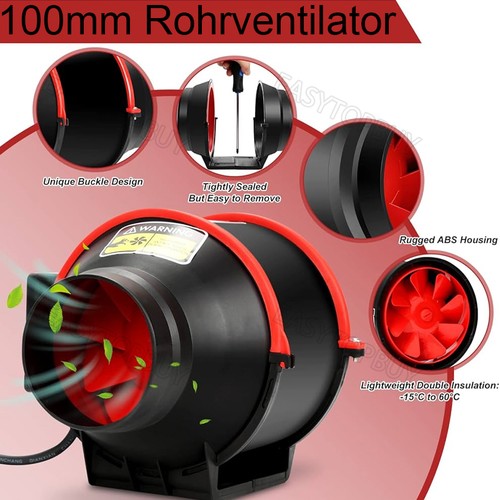 Ventilatore tubolare 100mm - ventilatore,