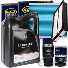 KIT TAGLIANDO KIT FILTRI + OLIO MOTORE ORIGINALE 5W30 adatto per MAZDA 6 2.0 DIESEL