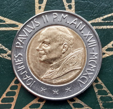 ($) MONETE CITTA' DEL VATICANO -500 Lire 1995 A XVII-Giovanni Paolo II 1978-2005