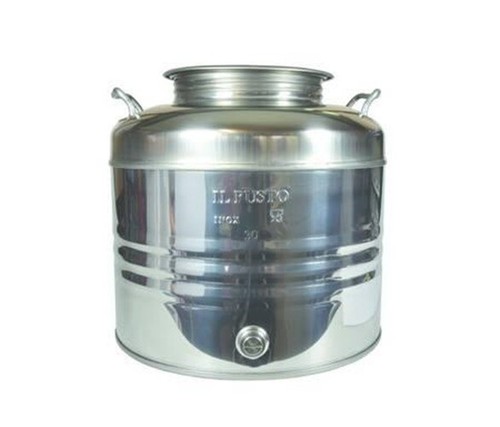 Fusto inox per olio graffato - fusto,