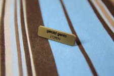 GERALD GENTA - Piccola Targhetta plate OPEN originale vintage