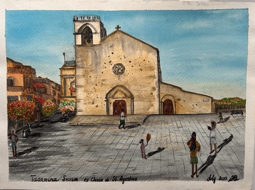 Quadro acquerello dipinto a - di,