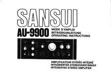 Funzionamento Instructions-Betriebsanleitung per Sansui AU-9900