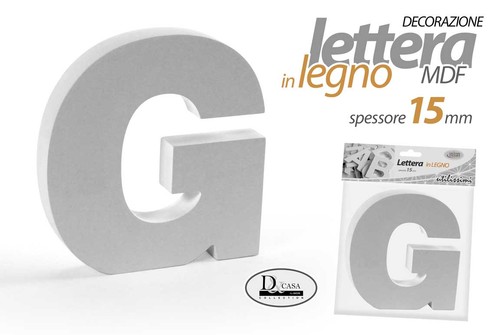 Lettera legno tavolo muro - g,