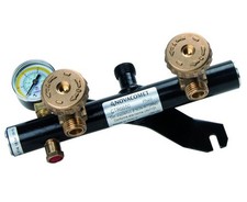 CENTRALINA GAS 2 RUBINETTI PER GPL CON VALVOLA DI SICUREZZA E MANOMETRO C/VAL...