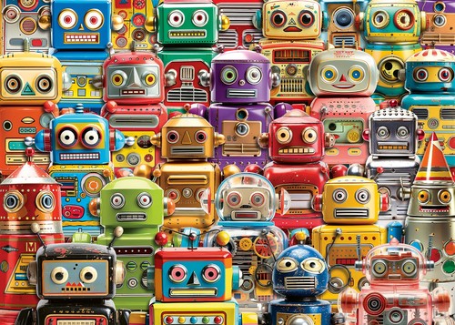 Ravensburger retro robots - retro,