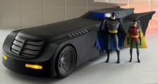 2015 DC Collectibles Batman serie animata Batman Robin & Batmobile ottime condizioni