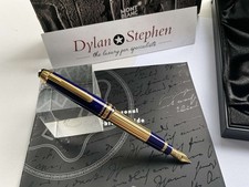 Montblanc Meisterstuck Mozart Ramses Solitaire Vermeil Lapis Lazuli fountain pen