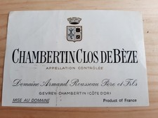 étiquette vin Chambertin Clos