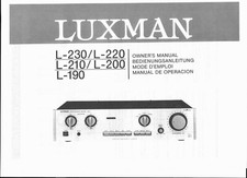 Luxman user manual manuale
