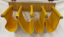 Mensola Lazzari in tela in cotone giallo e legno made in Italy arredamento