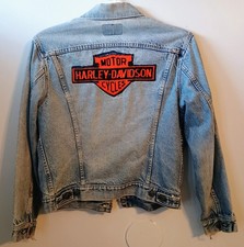 Giacca jeans vintage Levi Strauss blu Harley Davidson Sportster taglia Large 42
