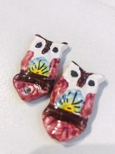 8 Pezzi gufetti in ceramica ciondoli per creare gioielli