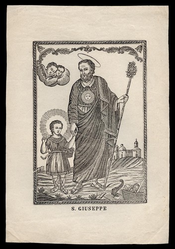 Santino stampa popolare 1800 - popolare,