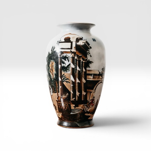 Vaso ceramica decoro vecchia - ceramica,