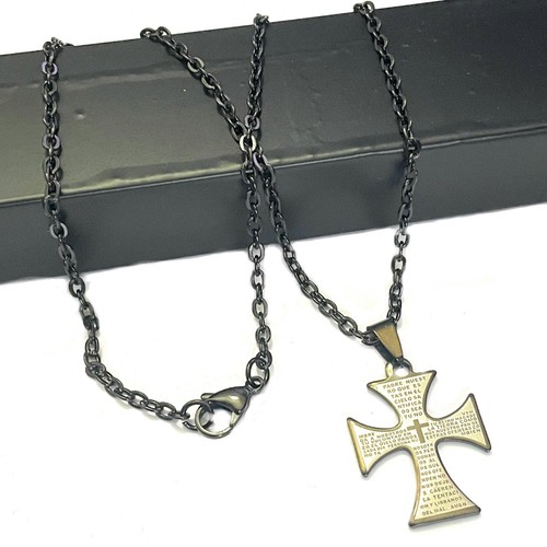 Collana con croce - , acciaio