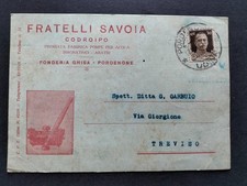 FRATELLI SAVOIA CODROIPO FABBRICA POMPE ACQUA FONDERIA GHISA PORDENONE VG. 1941