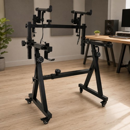 Supporto tastiera doppio - tastiera, a