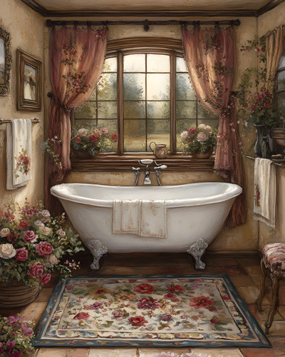 Bagno 8x10 accogliente libro - 8x10,