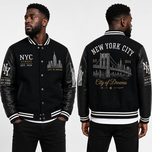 Giacca nyc varsity lana corpo - giacca,