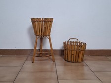 Coppia Di Vasi In Bambù