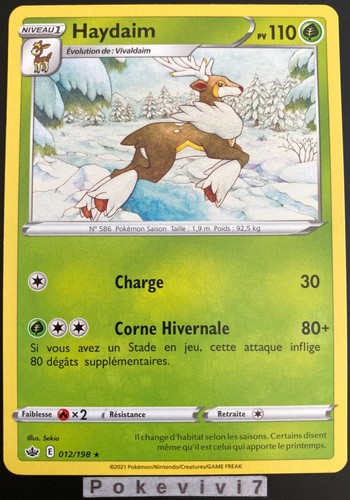 Carte pokemon haydaim - carte, 012/198