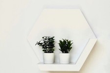 Mensola legno esagonale fatta